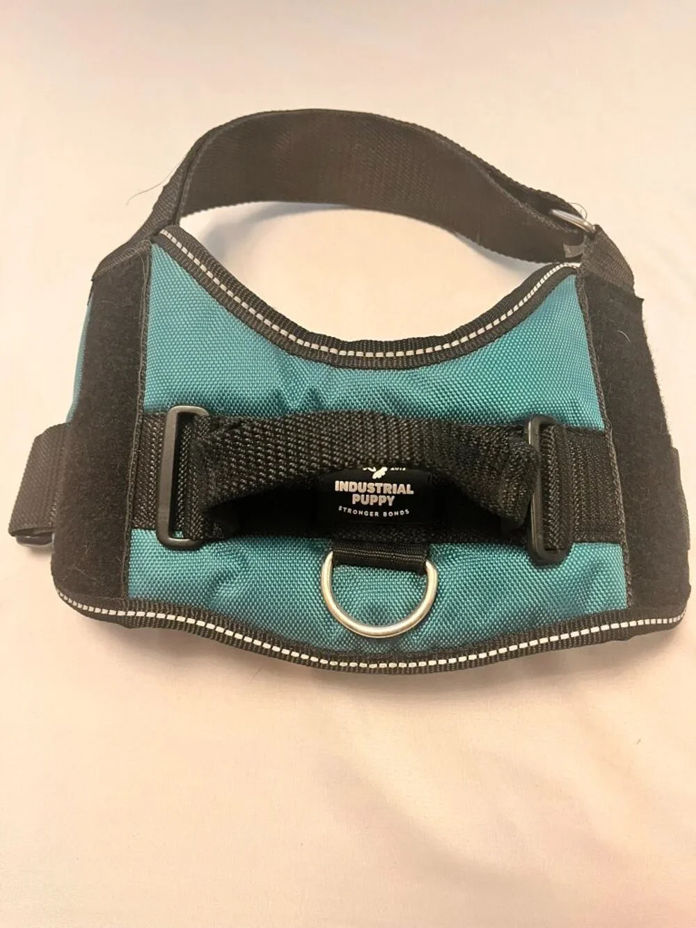 Industrial Puppy Teal Service Dog Harness Vest Reflective Heavy Duty Handle Med